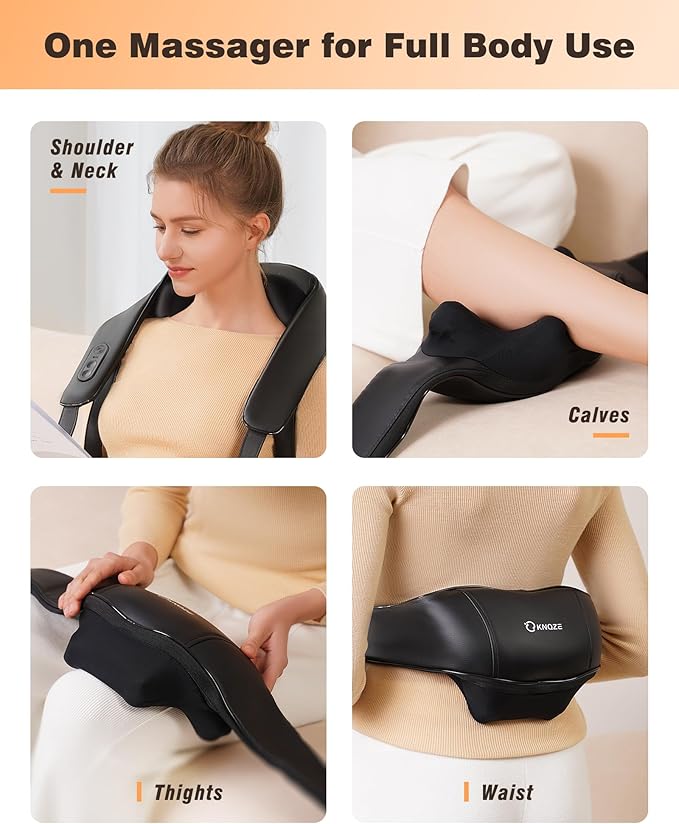 4D Deep Cordless Neck, Shoulder and Body Massager with Heat