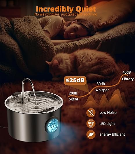 The Turbah™ - Stainless Pet Fountain