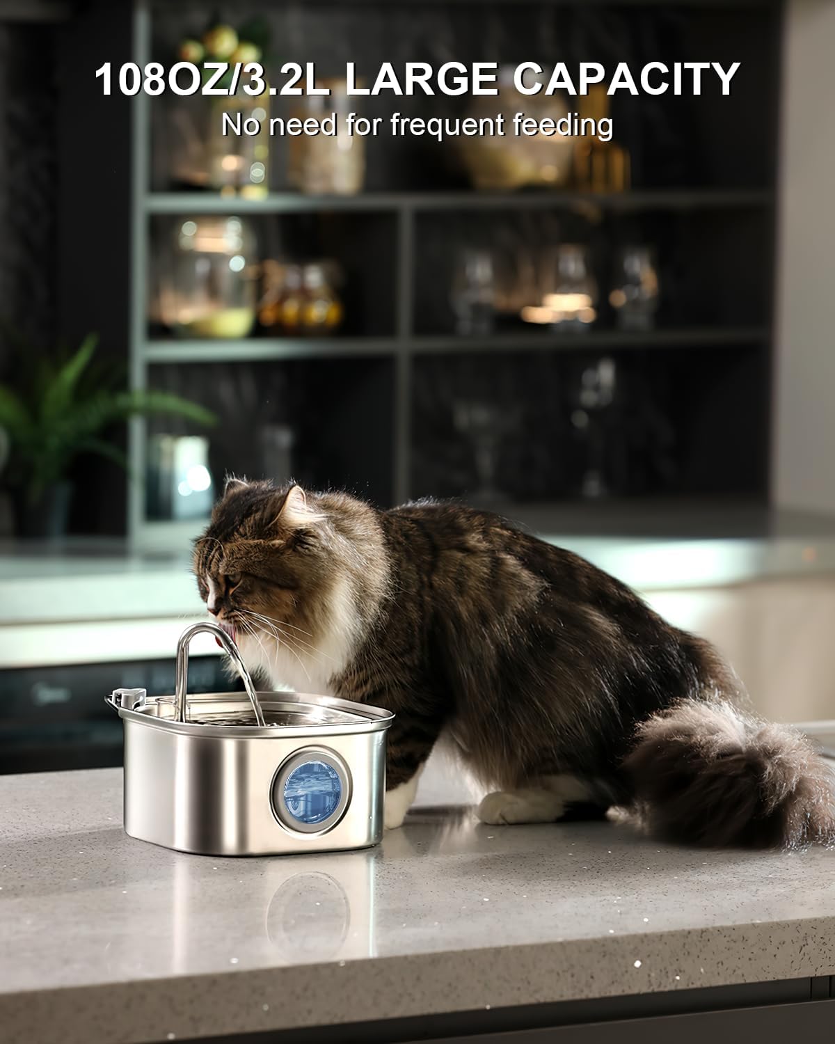 The Turbah™ - Stainless Pet Fountain