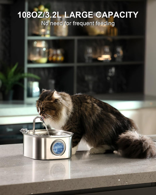 The Turbah™ - Stainless Pet Fountain