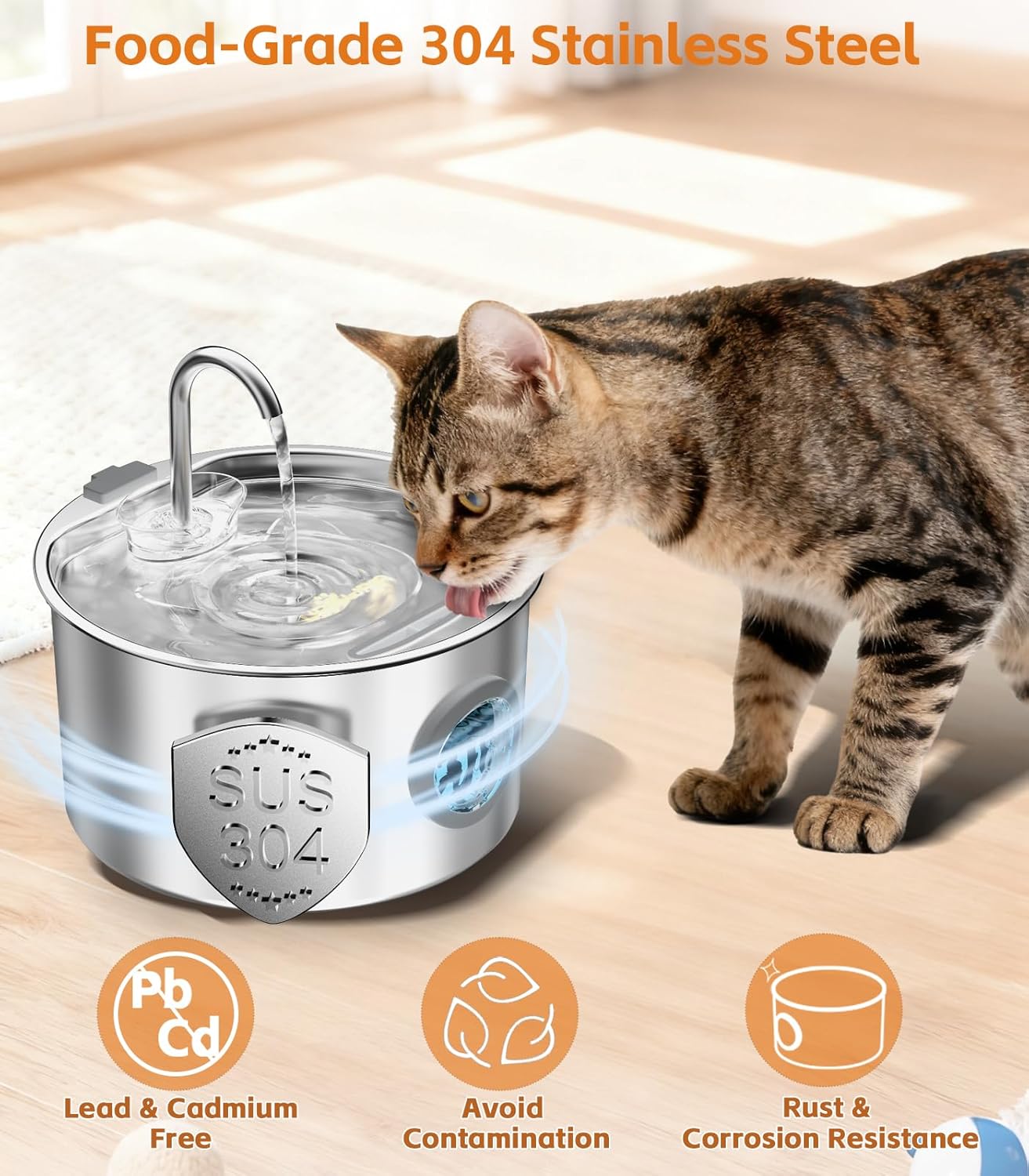The Turbah™ - Stainless Pet Fountain