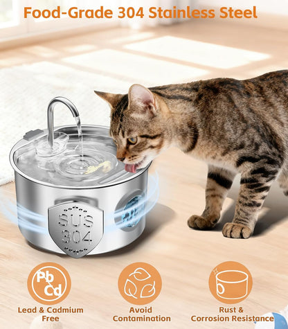 The Turbah™ - Stainless Pet Fountain