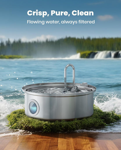 The Turbah™ - Stainless Pet Fountain