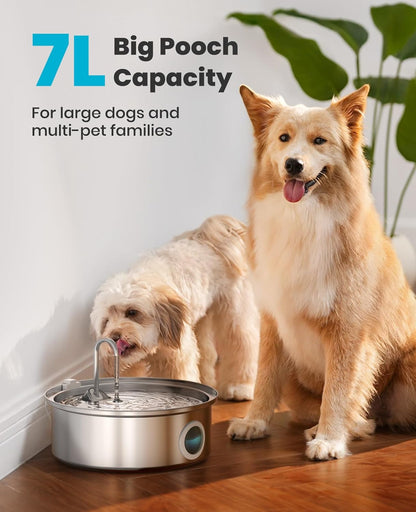 The Turbah™ - Stainless Pet Fountain