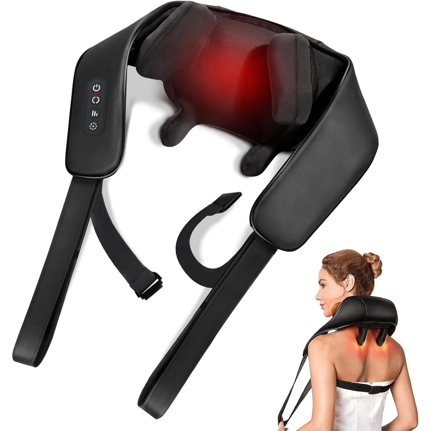 Neck Massager with Heat, Cordless Shoulder Massager, 4D Deep Kneading Shiatsu Shoulder and Neck Massage, Gift for Women, Men